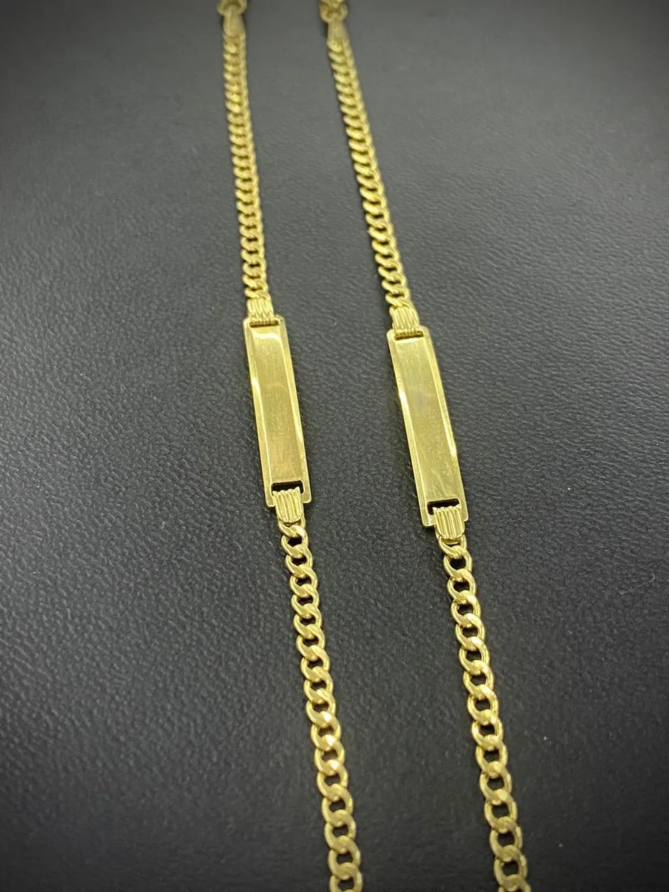 10K Yellow Real Gold Baby ID Bracelet 5.5" Curb Link