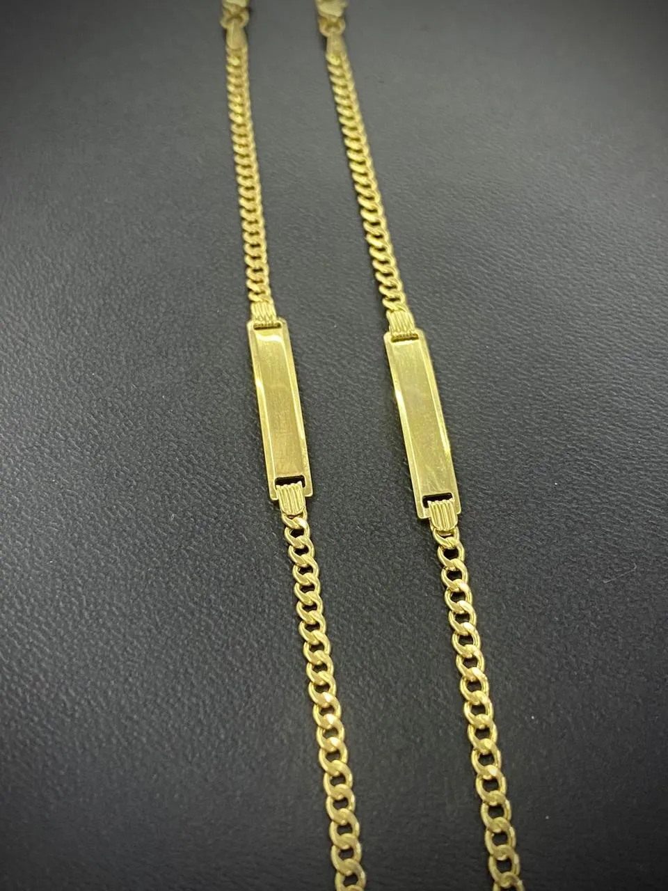 10K Yellow Real Gold Baby ID Bracelet 5.5" Curb Link