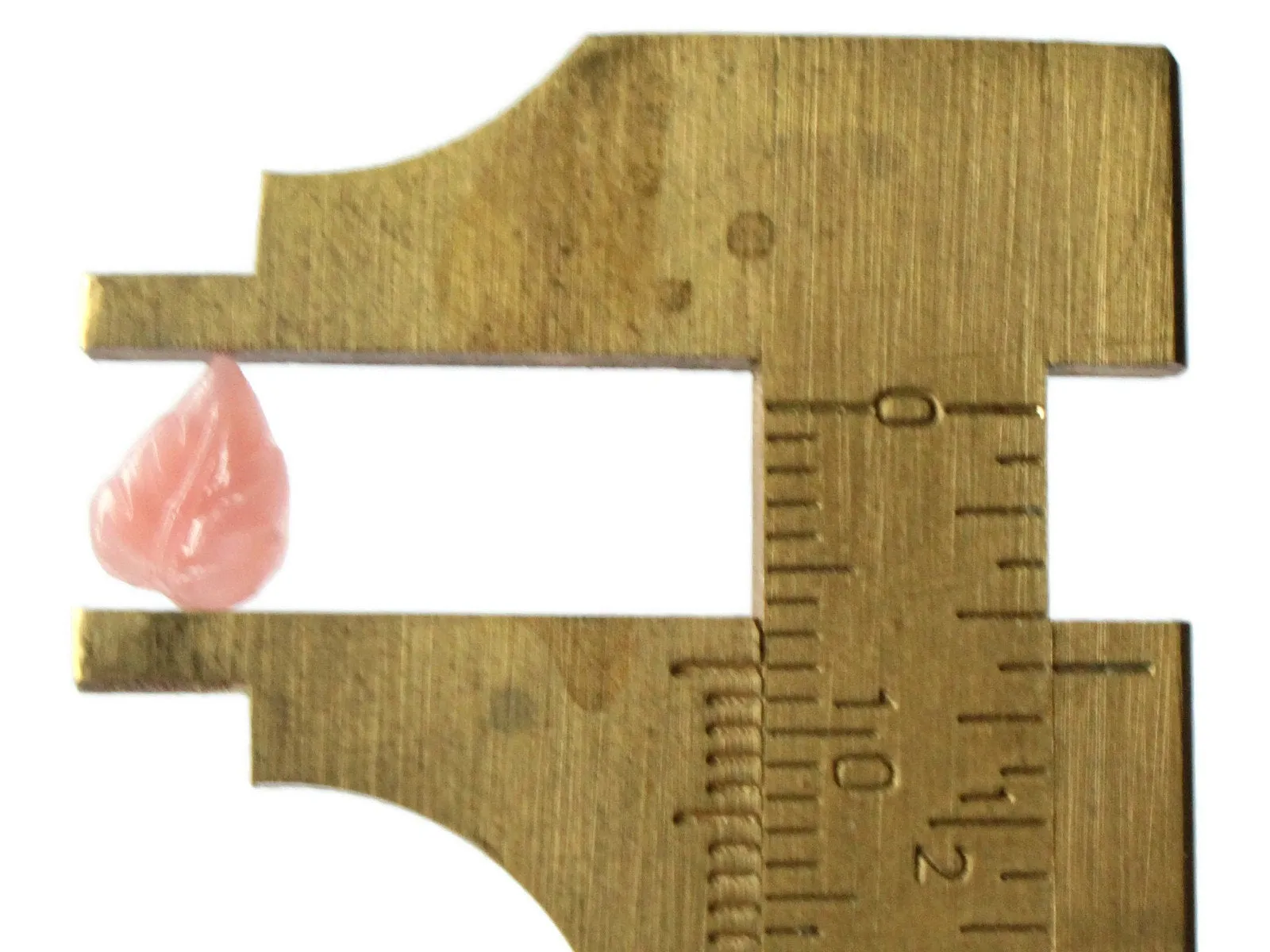 12 8mm x 6mm Pink Moonstone Leaf Cabochons Tiny Little Leaves Plant Cabs Miniature Leaf Tiles