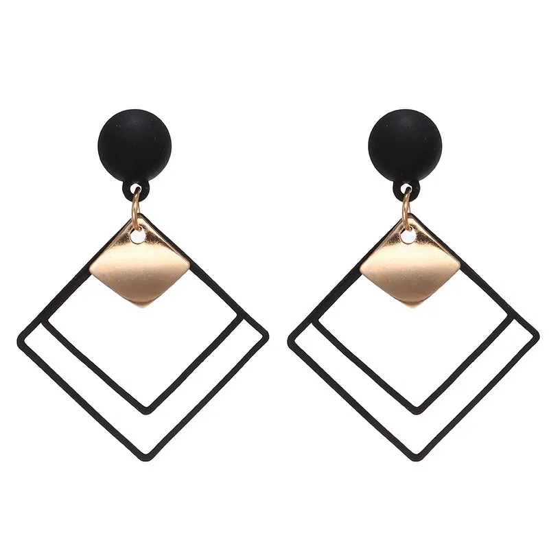 2020 Korean Long Statement Geometric Triangle Tassel Dangle Drop Earrings For Women Earrings Fashion Jewelry Oorbellen Brincos