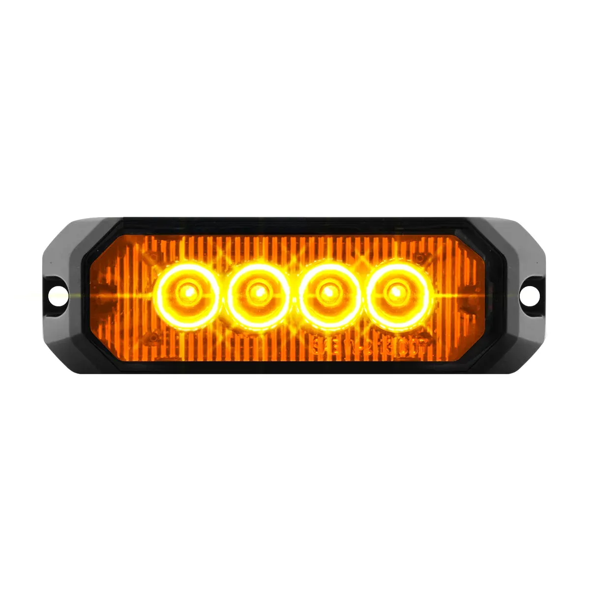 4″ MEDIUM RECTANGULAR HIGH POWER LED STROBE LIGHT, AMBER/AMBER