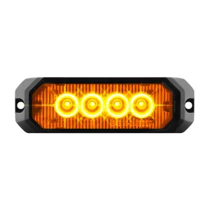 4″ MEDIUM RECTANGULAR HIGH POWER LED STROBE LIGHT, AMBER/AMBER
