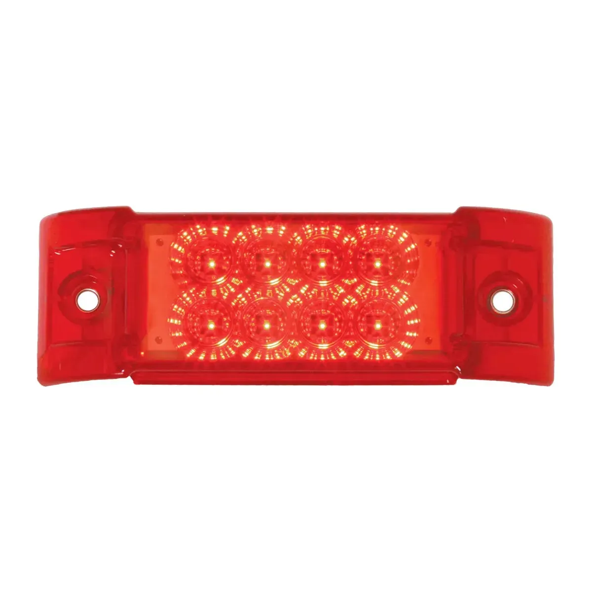 77662 RECT. SPYDER RED/RED 8-LED MARKER SEALED LIGHT