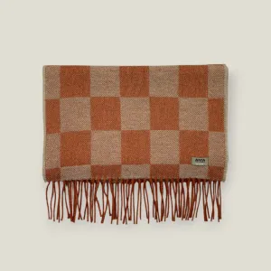 Amber Merino Check Scarf