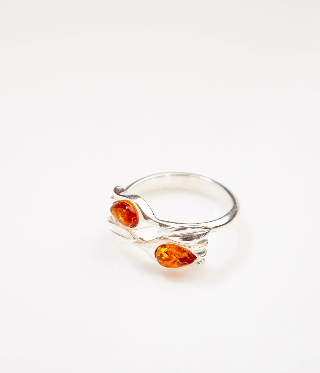 Amber Tulip Ring