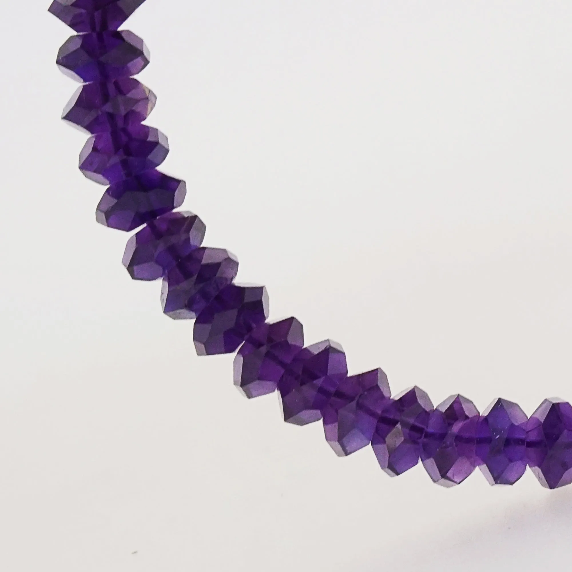 Amethyst Faceted Rondelle 7mm