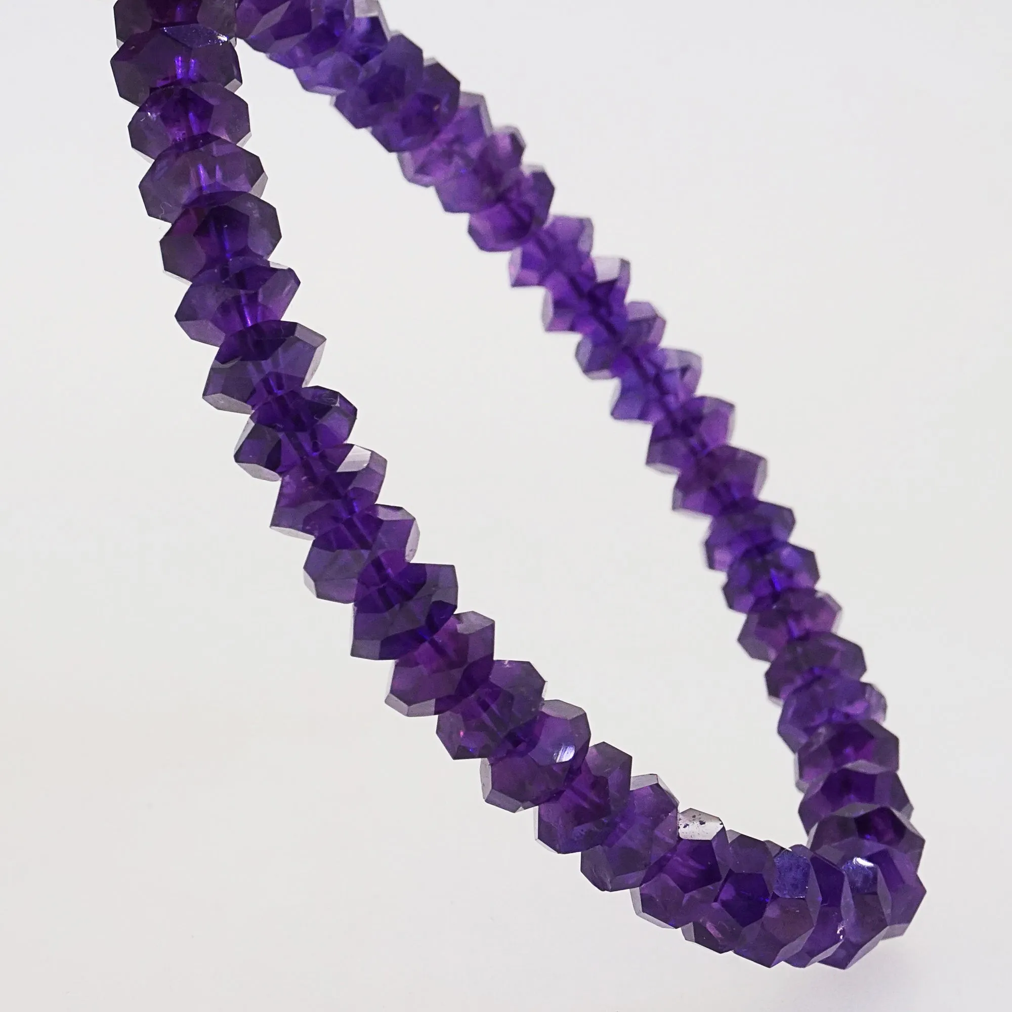 Amethyst Faceted Rondelle 7mm
