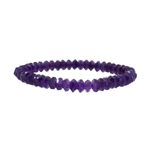 Amethyst Faceted Rondelle 7mm