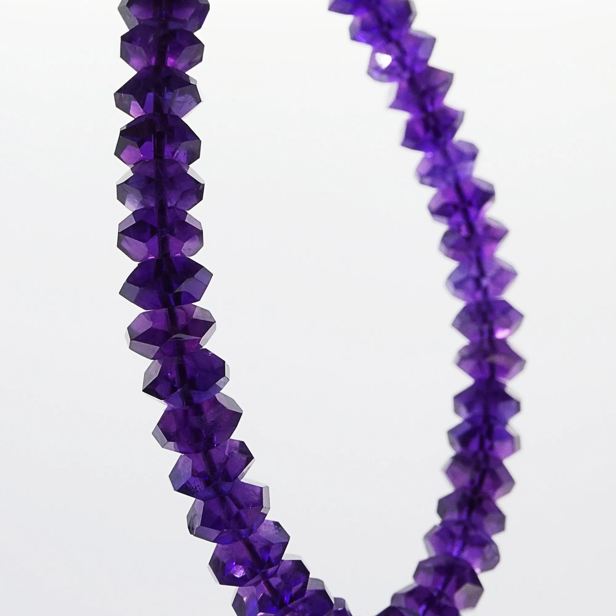 Amethyst Faceted Rondelle 7mm