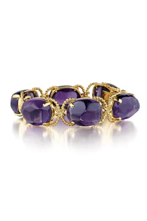 Amethyst Pebble Bracelet