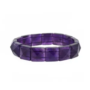 Amethyst Pyramid Square Bangle