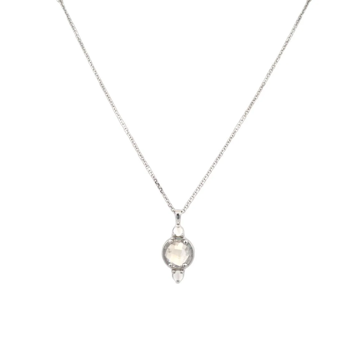 Beeghly & Co. White Gold Moonstone Pendant