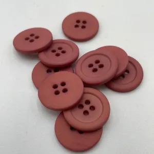 Buttons, Plastic, 1.9cm , Dark Coral (NBU0433)