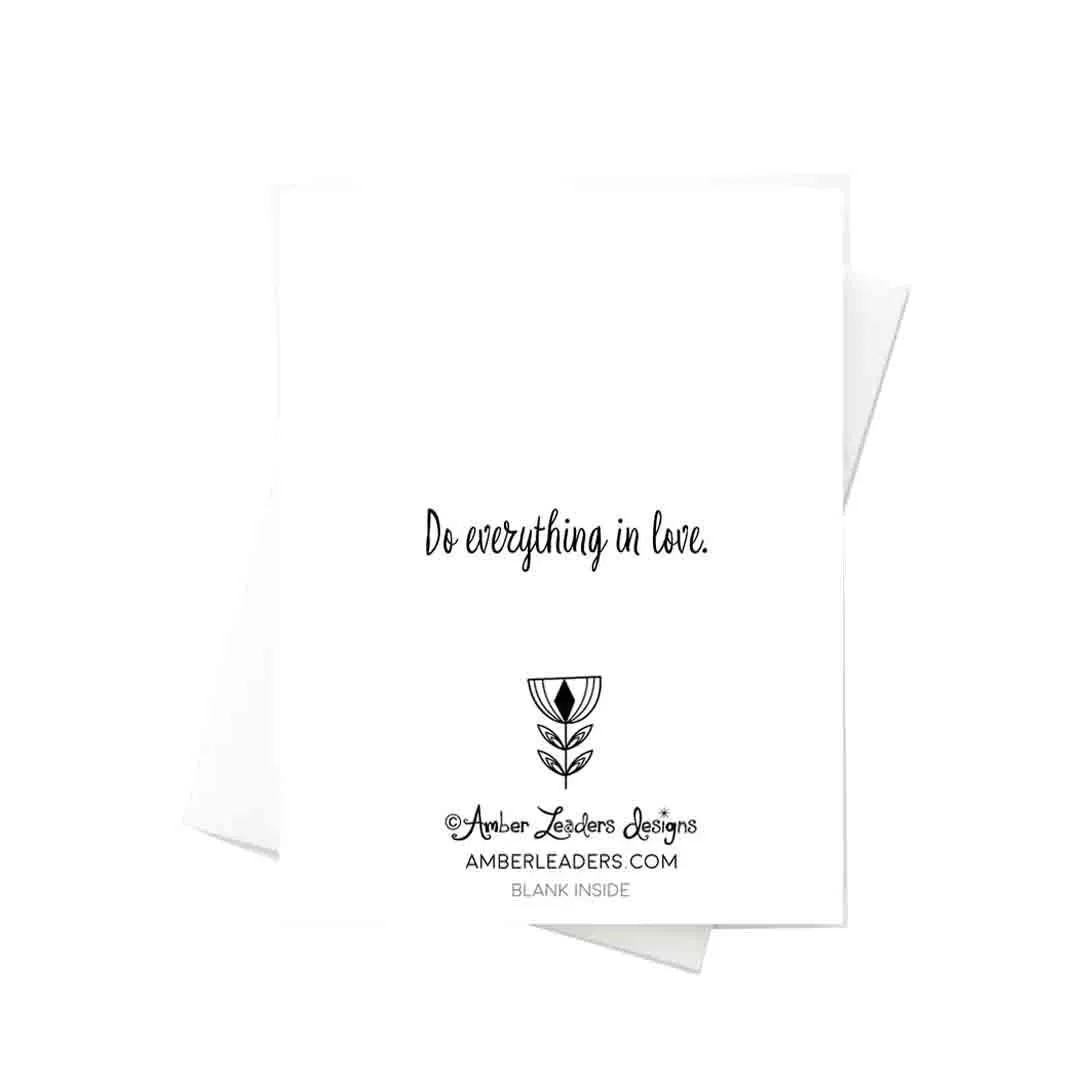 Card - Birthday - Happy Birthday Floral on Black by Amber Leaders Designs