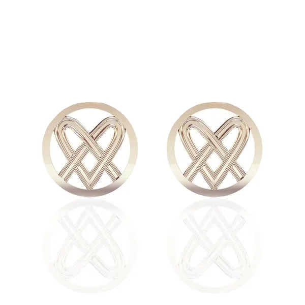 Celtic Saltire Heart Earrings