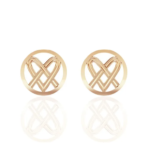 Celtic Saltire Heart Earrings
