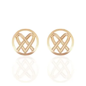 Celtic Saltire Heart Earrings