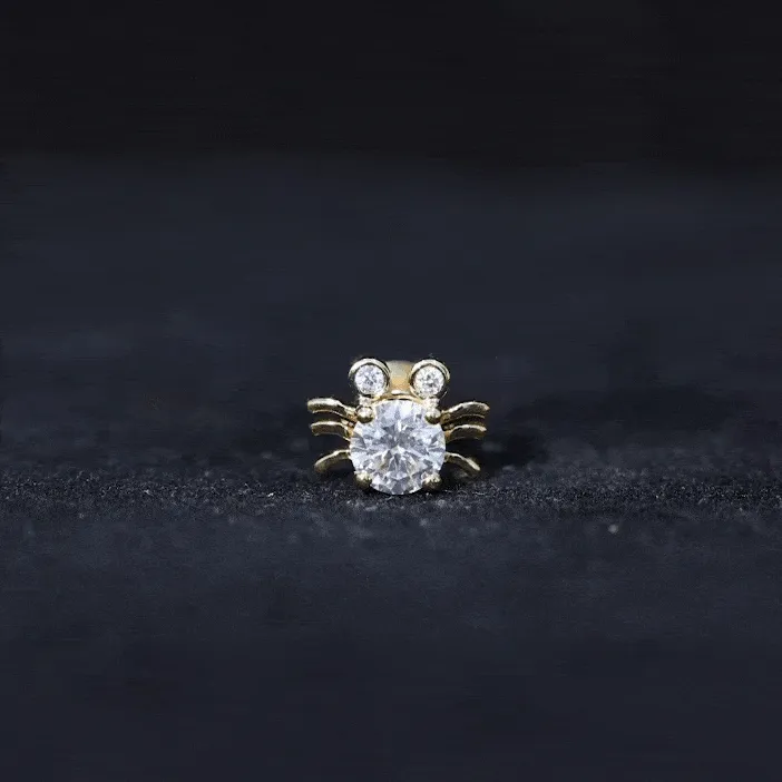 Certified Moissanite Crab Cartilage Earring