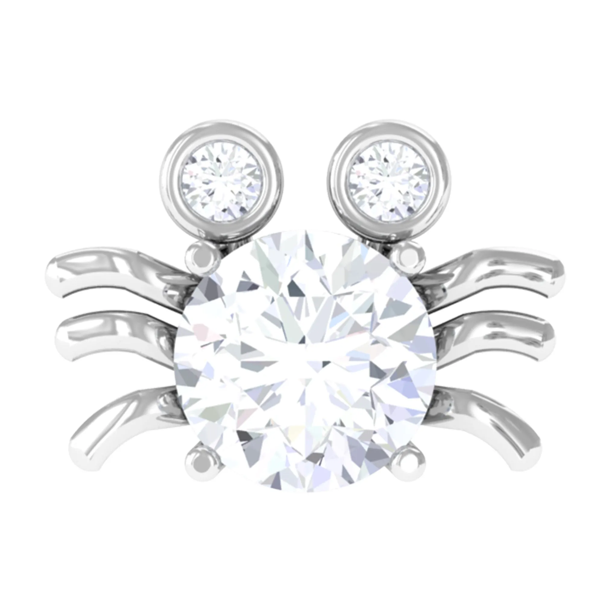 Certified Moissanite Crab Cartilage Earring