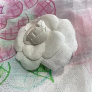 Chanel White Camellia Brooch