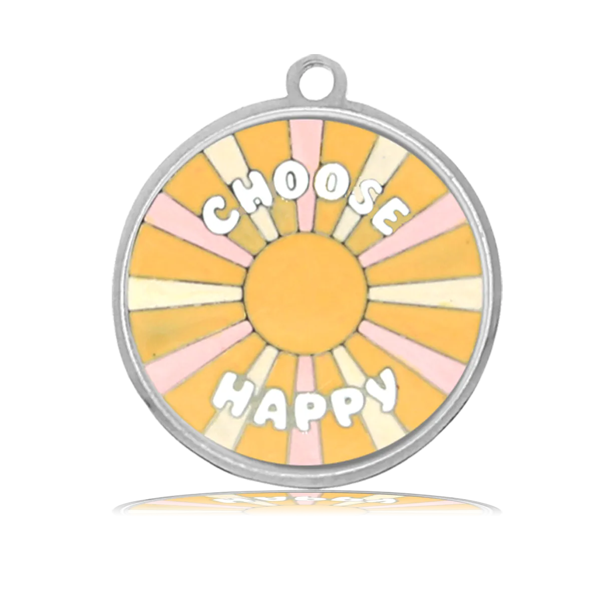 Choose Happy Charm with Blue Zebra Jade Charity Bracelet