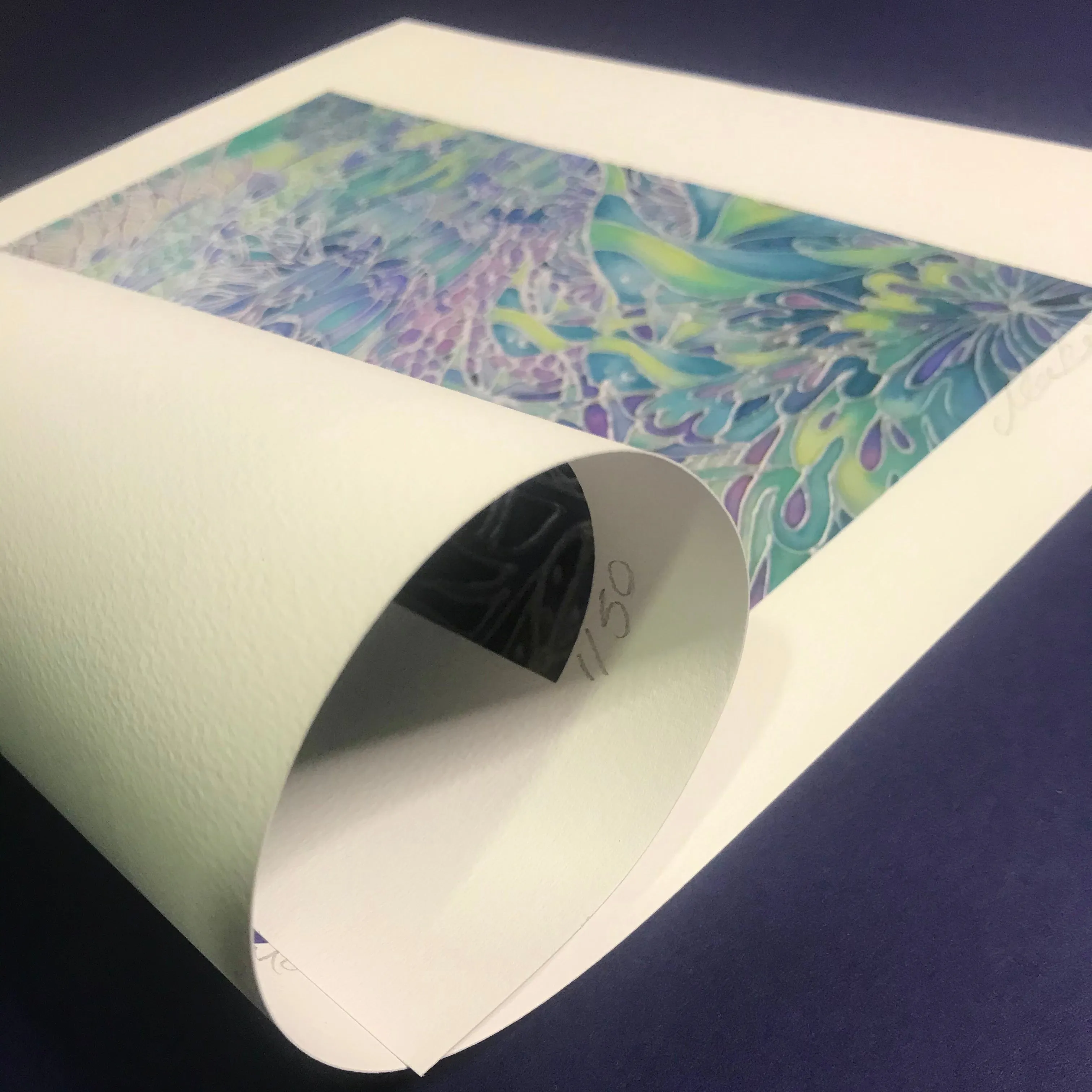 Coral Reef Print - Ultramarine Purple Aqua Green Fish in Coral Reef Print - Bathroom Art