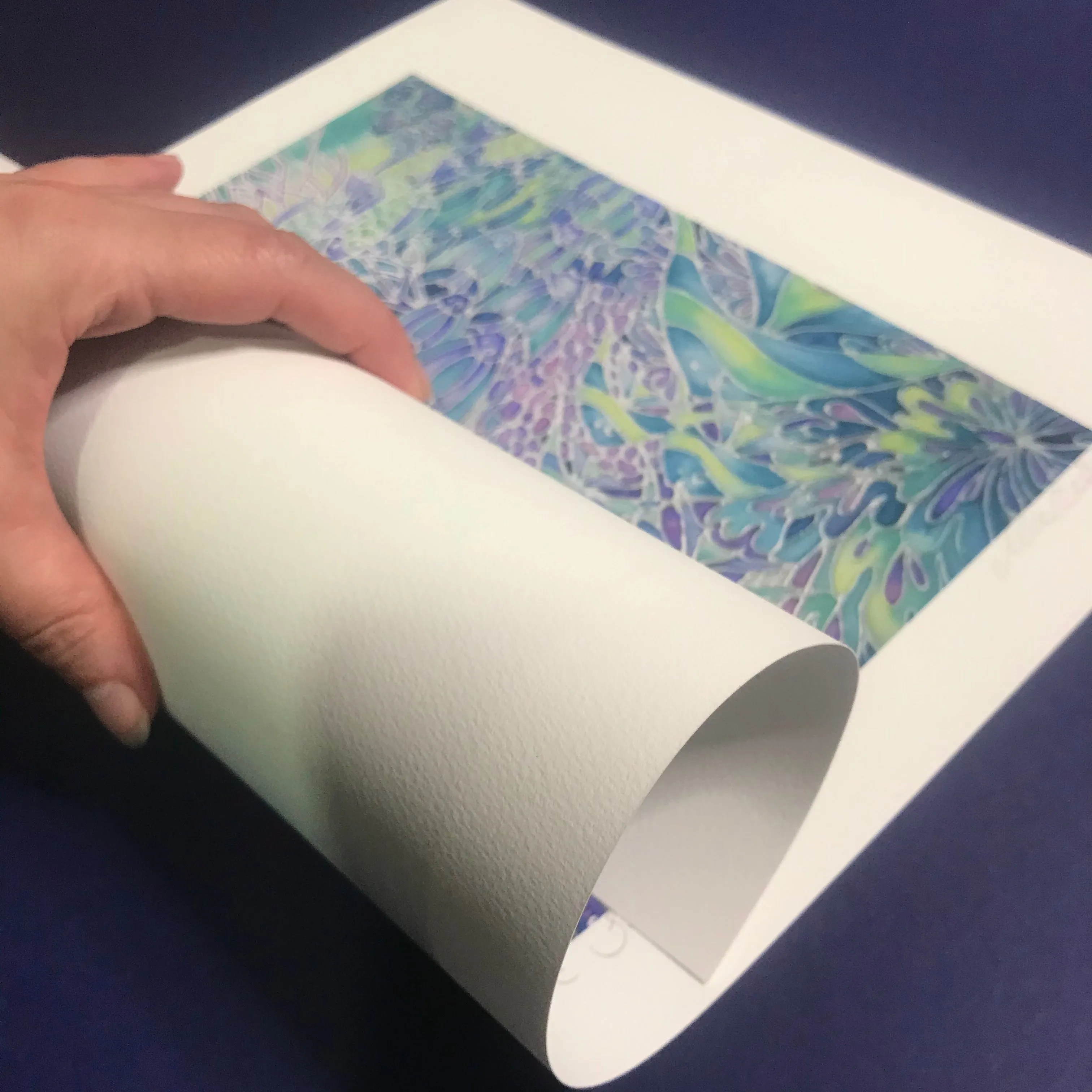 Coral Reef Print - Ultramarine Purple Aqua Green Fish in Coral Reef Print - Bathroom Art