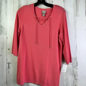 Coral Top 3/4 Sleeve Chicos, Size S