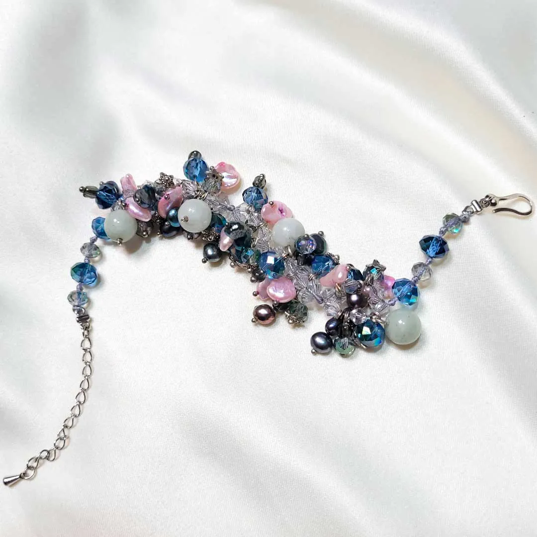 Crystals and Jade Bracelet