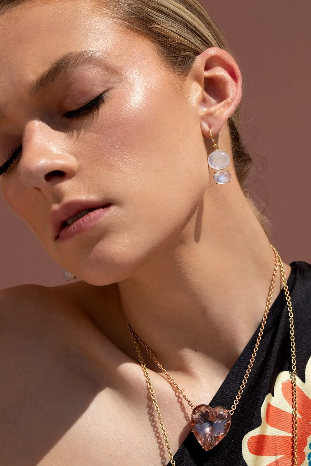 Double Rainbow Moonstone Earrings