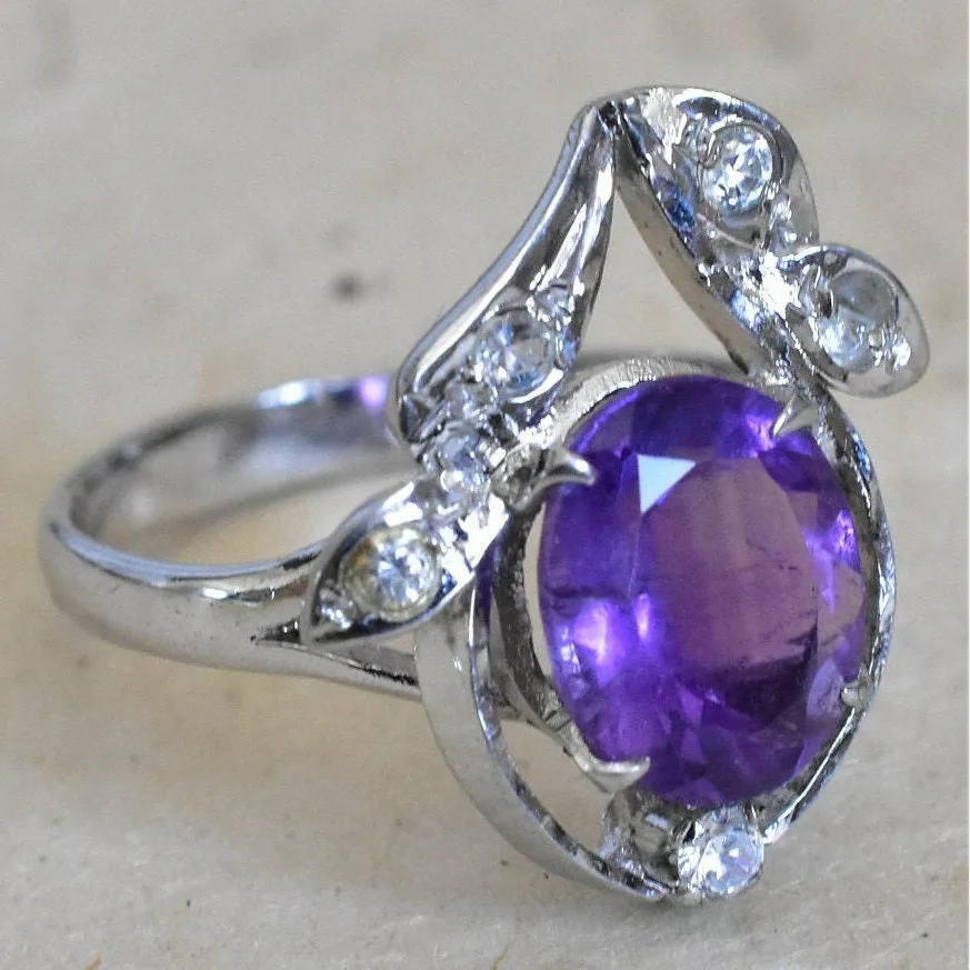 Elegant Amethyst Crystal Ring