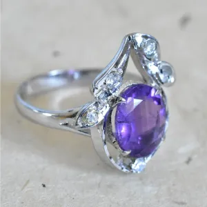 Elegant Amethyst Crystal Ring