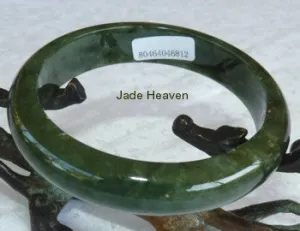 Fabulous "Dragon Green" Jadeite Jade A Grade Bangle Bracelet59mm   Certificate (812)