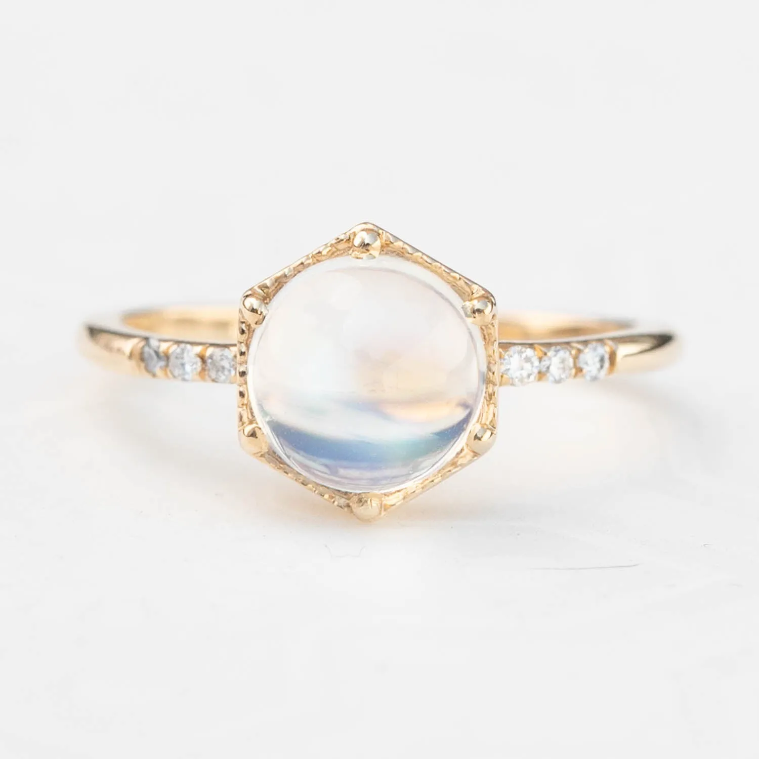 Grace Ring - 1.8ct Rainbow Moonstone