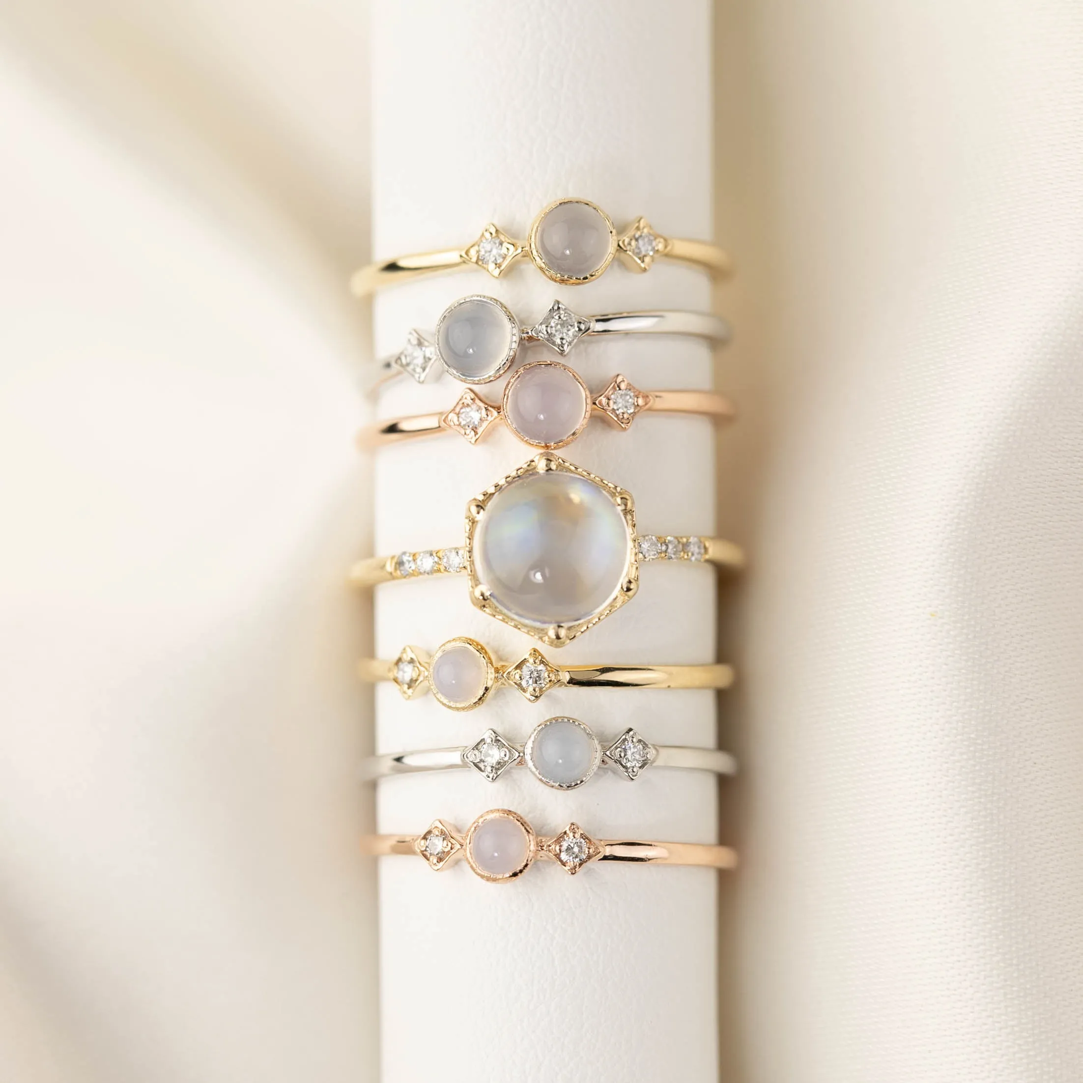 Grace Ring - 1.8ct Rainbow Moonstone