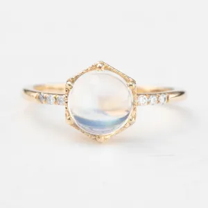 Grace Ring - 1.8ct Rainbow Moonstone