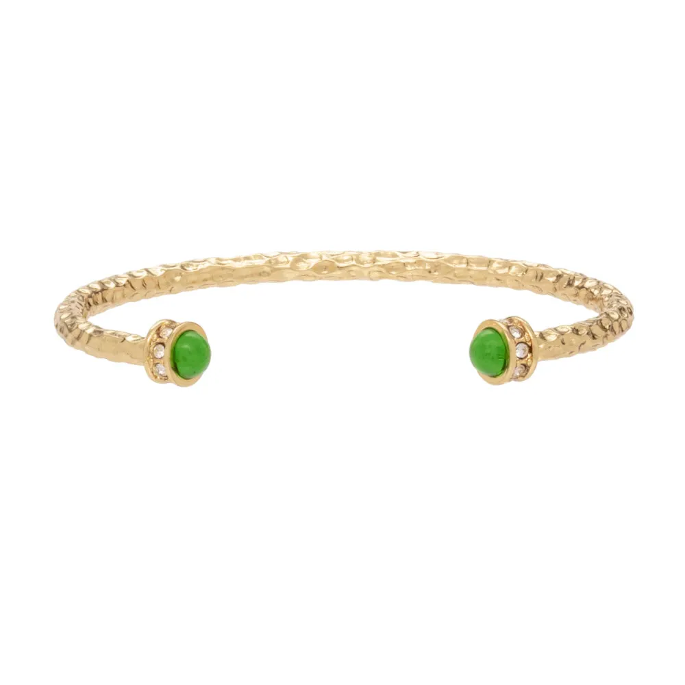Halcyon Days Hammered Torque Gold Bangle