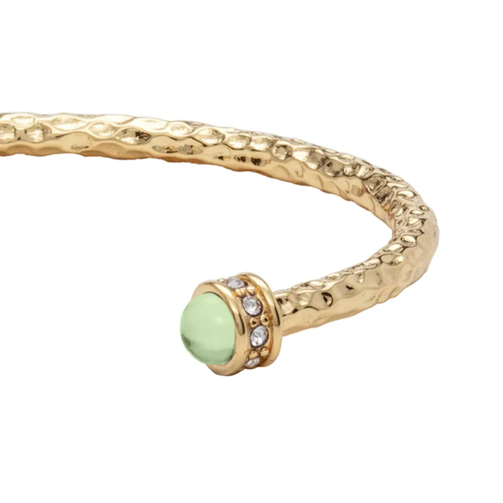 Halcyon Days Hammered Torque Gold Bangle