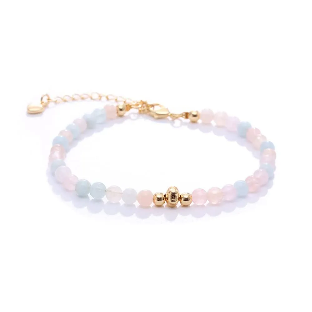 Handmade Womens Gemstone Beaded Bracelet | Natural Amethyst Gemstone Bracelet - Adjustable Length