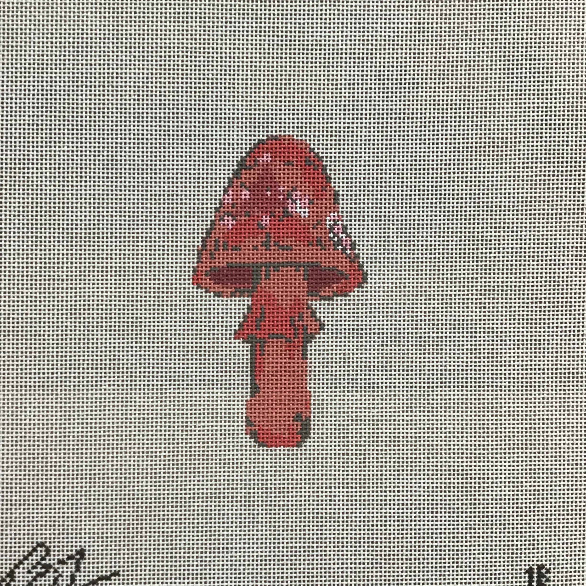 Hot Coral Mushroom Canvas