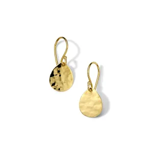 Ippolita 18K Yellow Gold Classico Crinkle Hammered Small Teardrop Earrings