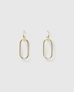 Izoa Mini Link Earrings Gold