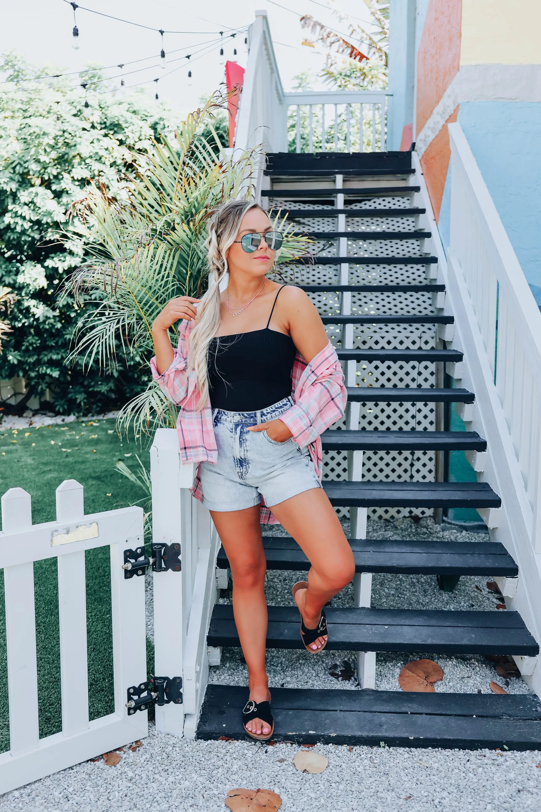 Jacey Ribbed Knit Cami - Black