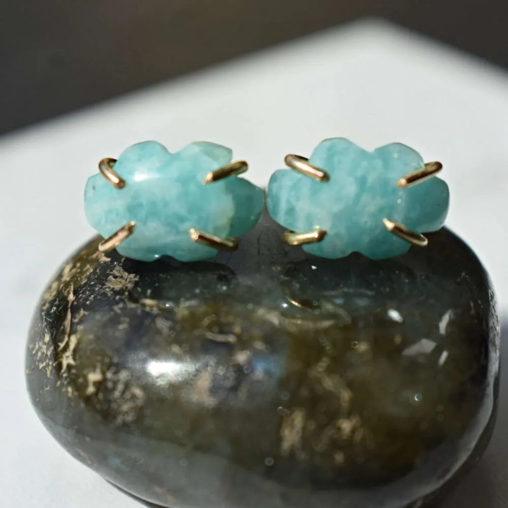 Last Call: Cloud Gemstone Stud Earrings