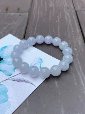 Light Lavender Jade Bracelet - Round Beads (NJBA033)