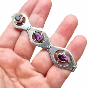 Los castillo 01 bracelet, taxco amethyst, taxco jewelry, vintage mexico.