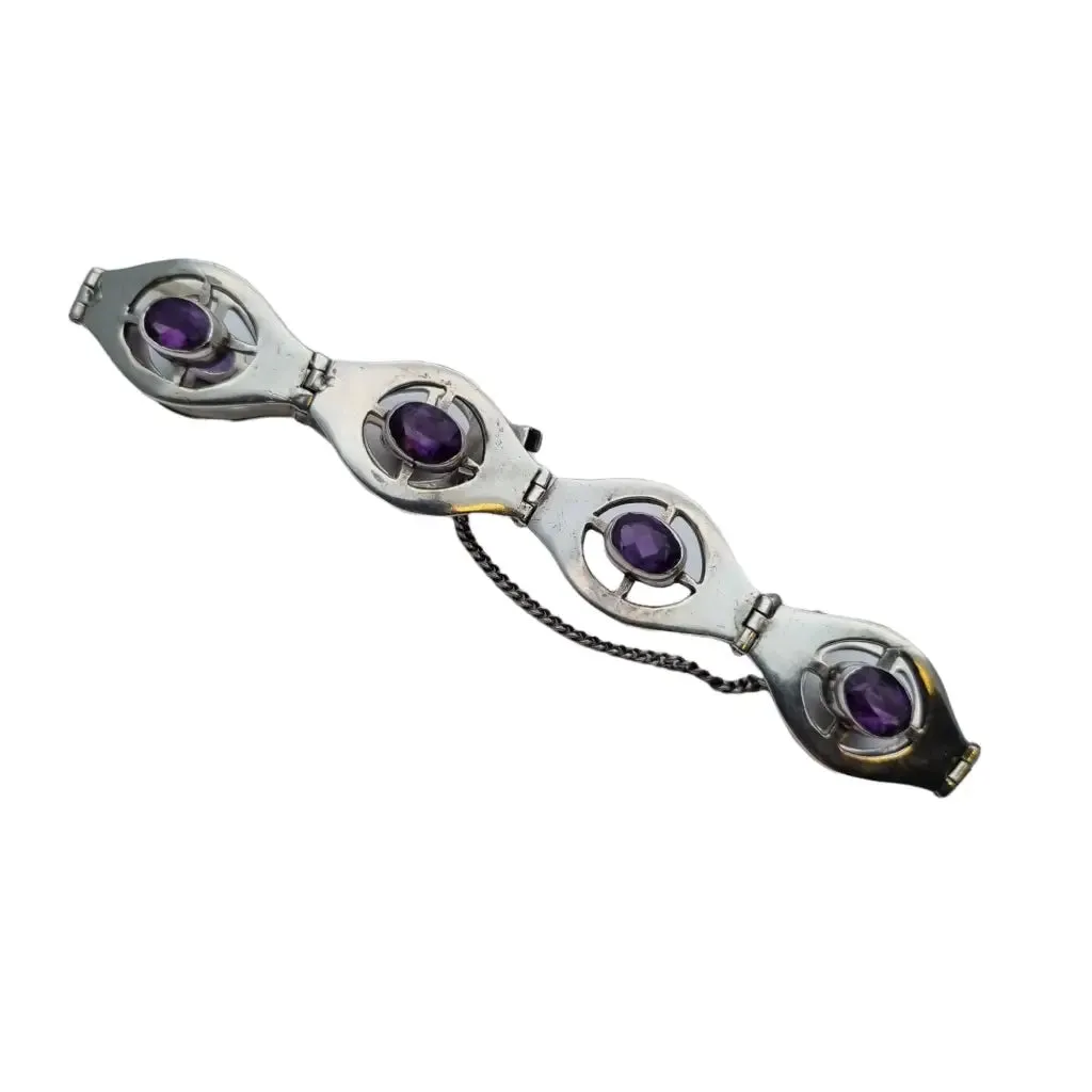 Los castillo 01 bracelet, taxco amethyst, taxco jewelry, vintage mexico.