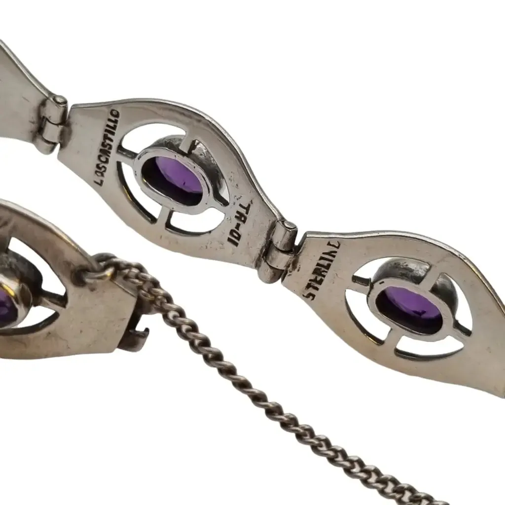 Los castillo 01 bracelet, taxco amethyst, taxco jewelry, vintage mexico.