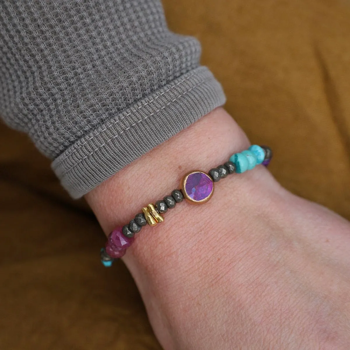 Matilda Gold Turquoise Bracelet