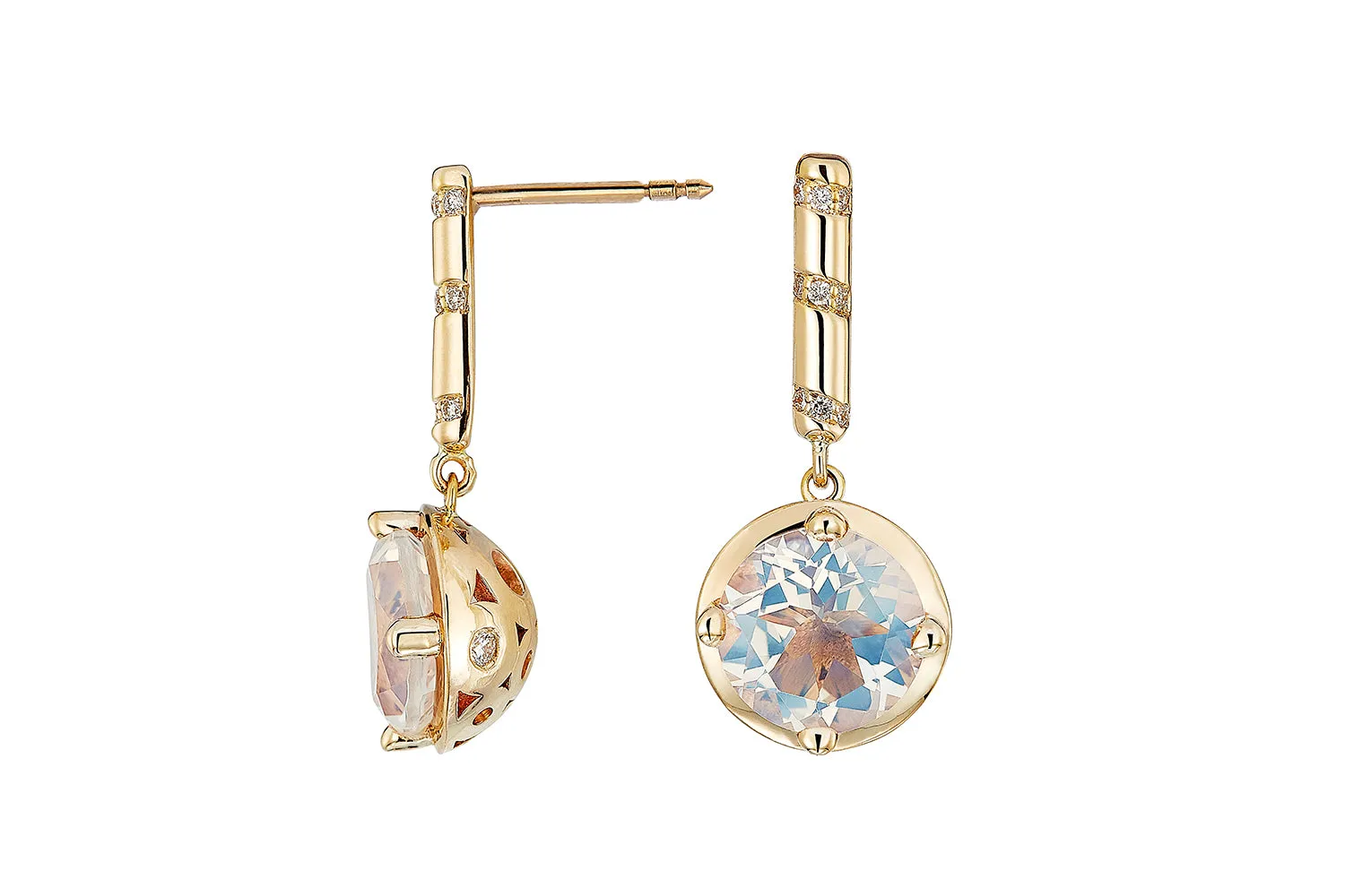 Memphis Bubble Round Bar Drop Earrings